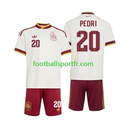 Tenue Espagne Pedri 20 Enfant Exterieur Coupe du monde 2026 Maillot de Foot